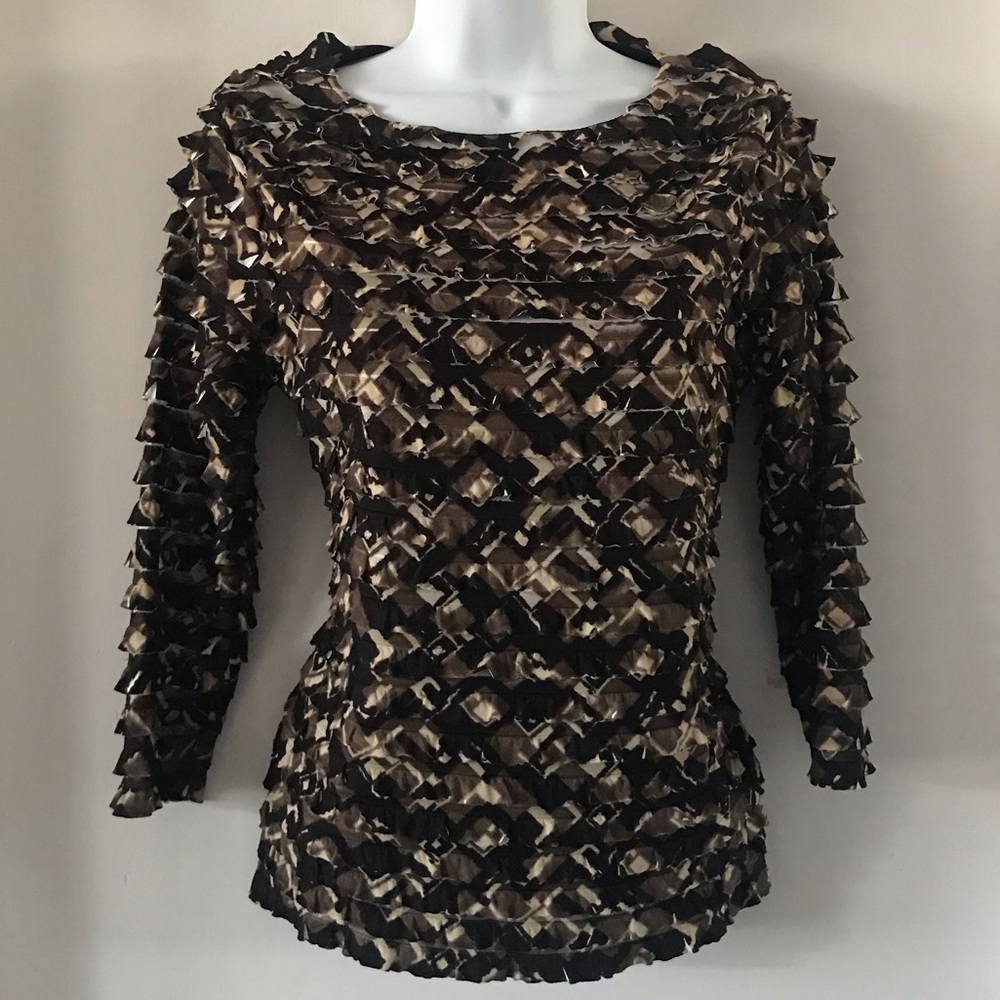 Coldwater Creek Ruffled Layered Top - Picture 4 of 14